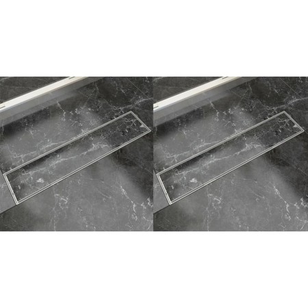 Linearer Duschablauf 2 Stück 530x140 mm Edelstahl von vidaXL, Abflüsse - Ref: Foro24-275947, Preis: 87,36 €, Rabatt: %