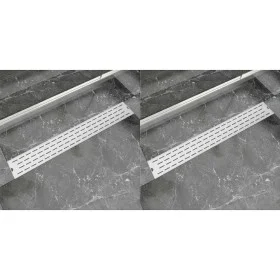 Linearer Duschablauf 2 Stück 830x140 mm Edelstahl von vidaXL, Abflüsse - Ref: Foro24-275956, Preis: 94,62 €, Rabatt: %