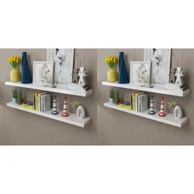Wall shelves 4 units white 120 cm by vidaXL, Shelves and shelves - Ref: Foro24-276000, Price: 109,51 €, Discount: %