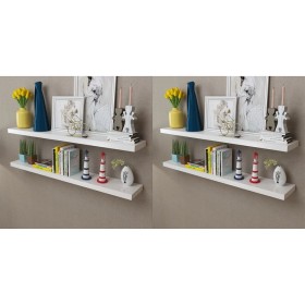 Wandregale 4 Einheiten weiß 120 cm von vidaXL, Regale und Regale - Ref: Foro24-276000, Preis: 105,60 €, Rabatt: %