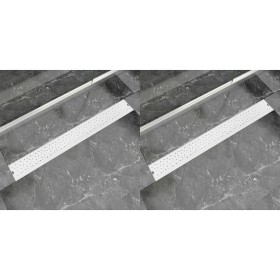 Linear shower drain 2 pcs bubble 930x140 mm stainless steel by vidaXL, Drains - Ref: Foro24-275969, Price: 95,93 €, Discount: %