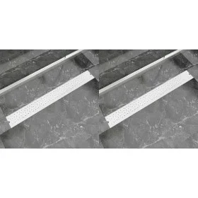 Linear shower drain 2 pcs bubble 930x140 mm stainless steel by vidaXL, Drains - Ref: Foro24-275969, Price: 94,49 €, Discount: %