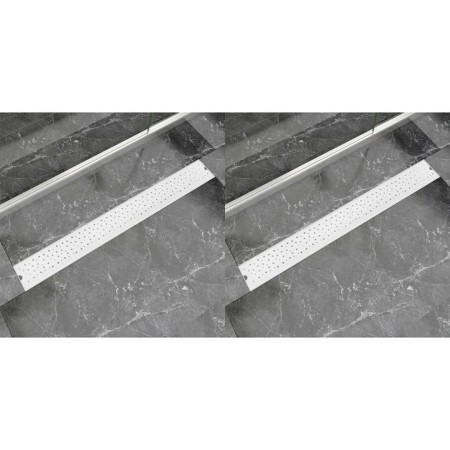 Linear shower drain 2 pcs bubble 930x140 mm stainless steel by vidaXL, Drains - Ref: Foro24-275969, Price: 95,93 €, Discount: %