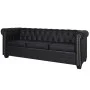 Chesterfield 2 and 3 seater sofas black synthetic leather by vidaXL, Sofas - Ref: Foro24-272249, Price: 931,70 €, Discount: %