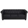 Chesterfield 2 and 3 seater sofas black synthetic leather by vidaXL, Sofas - Ref: Foro24-272249, Price: 931,70 €, Discount: %