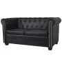Chesterfield 2 and 3 seater sofas black synthetic leather by vidaXL, Sofas - Ref: Foro24-272249, Price: 931,70 €, Discount: %