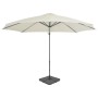 Garden umbrella with portable sand-colored base by vidaXL, Umbrellas - Ref: Foro24-276331, Price: 268,16 €, Discount: %