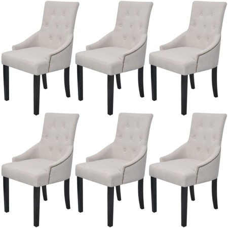 Esszimmerstühle 6 Einheiten cremegrauer Stoff von vidaXL, Essstühle - Ref: Foro24-272507, Preis: 1,00 €, Rabatt: %