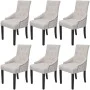 Dining chairs 6 units cream gray fabric by vidaXL, dining chairs - Ref: Foro24-272507, Price: 1,00 €, Discount: %