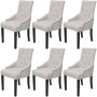 Esszimmerstühle 6 Einheiten cremegrauer Stoff von vidaXL, Essstühle - Ref: Foro24-272507, Preis: 1,00 €, Rabatt: %
