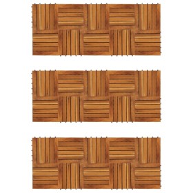 Verandafliesen vertikales Muster 30 Stück Akazie 30x30 cm von vidaXL, Böden und Teppiche - Ref: Foro24-271791, Preis: 110,81 ...