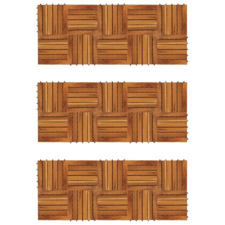 Verandafliesen vertikales Muster 30 Stück Akazie 30x30 cm von vidaXL, Böden und Teppiche - Ref: Foro24-271791, Preis: 110,81 ...