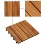 Porch tiles vertical pattern 30 pieces acacia 30x30 cm by vidaXL, Floors and carpets - Ref: Foro24-271791, Price: 108,75 €, D...