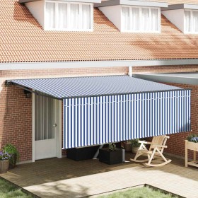Toldo Retráctil Azul y 450 x 300 cm tela