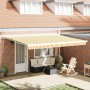 Toldo Retráctil naranja y 450 x 300 cm Tela, Metal