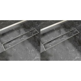 Linear shower drain 2 pcs bubble 630x140 mm stainless steel by vidaXL, Drains - Ref: Foro24-275948, Price: 104,24 €, Discount: %