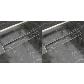 Linear shower drain 2 pcs bubble 630x140 mm stainless steel by vidaXL, Drains - Ref: Foro24-275948, Price: 102,22 €, Discount: %