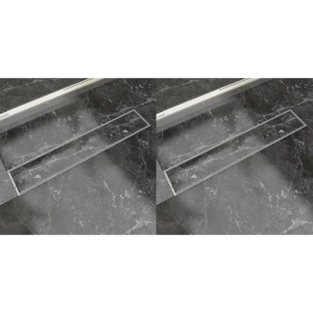 Linearer Duschablauf 2 Stk. Blase 630x140 mm Edelstahl von vidaXL, Abflüsse - Ref: Foro24-275948, Preis: 102,22 €, Rabatt: %