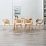 Esszimmerstühle, 6 Stück, gebogenes Holz und cremefarbenes Kunstleder von vidaXL, Essstühle - Ref: Foro24-278864, Preis: 943,...