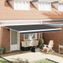 Toldo Retráctil Manual Antracita 450 x 300 cm Tela, Metal