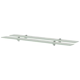 Floating shelves 2 units glass 8 mm 100x10 cm by vidaXL, Shelves and shelves - Ref: Foro24-3051517, Price: 41,22 €, Discount: %