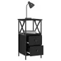 Nightstands 2 pcs engineered wood black 34x35.5x70 cm by vidaXL, Nightstands - Ref: Foro24-825944, Price: 104,29 €, Discount: %