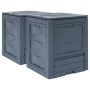 Compostadores de jardín 2 unidades gris 520 L 60x60x73 cm de vidaXL, Compostadores - Ref: Foro24-278919, Precio: 109,80 €, De...