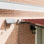 Toldo Retráctil Manual Naranja y marrón 450 x 300 cm tela