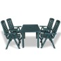 Juego de comedor de jardín 5 piezas plástico verde de vidaXL, Conjuntos de jardín - Ref: Foro24-275079, Precio: 571,46 €