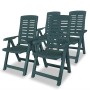 Juego de comedor de jardín 5 piezas plástico verde by vidaXL, Garden sets - Ref: Foro24-275079, Price: 526,17 €, Discount: %