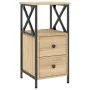 Nachttisch, 2 Stück, Holzwerkstoff, Sonoma-Eiche, 34 x 35,5 x 70 cm von vidaXL, Nachttische - Ref: Foro24-825946, Preis: 121,...