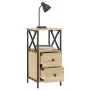 Nachttisch, 2 Stück, Holzwerkstoff, Sonoma-Eiche, 34 x 35,5 x 70 cm von vidaXL, Nachttische - Ref: Foro24-825946, Preis: 121,...
