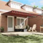 Toldo Retráctil Naranja y Marrón 450x300 cm tela