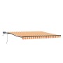Toldo Retráctil Manual amarillo y naranja 450 x 300 cm tela