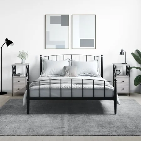 Mesitas noche 2 uds madera ingeniería gris Sonoma 34x35,5x70 cm de vidaXL, Mesitas de noche - Ref: Foro24-825950, Precio: 128...