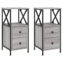 Nachttische 2 Stk. Sonomagraues Holzwerkstoff 34x35,5x70 cm von vidaXL, Nachttische - Ref: Foro24-825950, Preis: 128,18 €, Ra...
