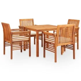 Garden dining set 5 pieces and solid acacia wood cushions by vidaXL, Garden sets - Ref: Foro24-278896, Price: 574,87 €, Disco...
