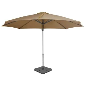 Garden umbrella with portable taupe base by vidaXL, Umbrellas - Ref: Foro24-276334, Price: 194,04 €, Discount: %