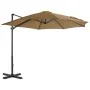 Garden umbrella with portable taupe base by vidaXL, Umbrellas - Ref: Foro24-276334, Price: 194,04 €, Discount: %