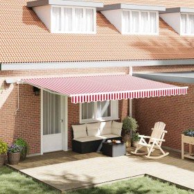 Toldo Retráctil with Manual 450 x 300 cm red and white Toldo Retráctil with Manual 450 x 300 cm red and white