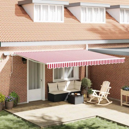 Toldo Retráctil with Manual 450 x 300 cm red and white
