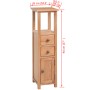 Mueble de esquina de madera de roble maciza 26x26x94 cm