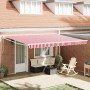 Toldo Retráctil Rojo, blanco 450 x 300 cm tela