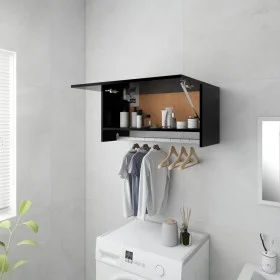 Schwarzer Sperrholzschrank 70x32,5x35 cm von vidaXL, Kleiderschränke - Ref: Foro24-808243, Preis: 37,15 €, Rabatt: %