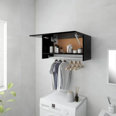 Schwarzer Sperrholzschrank 70x32,5x35 cm von vidaXL, Kleiderschränke - Ref: Foro24-808243, Preis: 37,63 €, Rabatt: %
