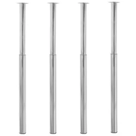 Telescopic table legs 4 units chrome 710 mm-1100 mm by vidaXL, Table legs - Ref: Foro24-3051486, Price: 95,59 €, Discount: %