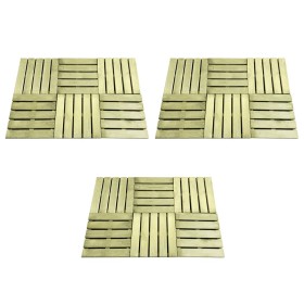 Baldosas de porche 18 unidades madera verde 50x50 cm de vidaXL, Suelos y moquetas - Ref: Foro24-276431, Precio: 188,05 €, Des...