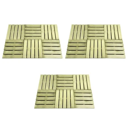 Baldosas de porche 18 unidades madera verde 50x50 cm de vidaXL, Suelos y moquetas - Ref: Foro24-276431, Precio: 181,35 €, Des...