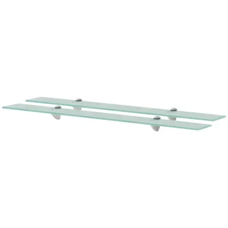 Floating shelves 2 units glass 8 mm 90x10 cm by vidaXL, Shelves and shelves - Ref: Foro24-3051500, Price: 40,28 €, Discount: %