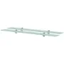 Floating shelves 2 units glass 8 mm 90x10 cm by vidaXL, Shelves and shelves - Ref: Foro24-3051500, Price: 40,28 €, Discount: %